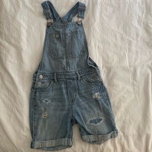 GAP Girl's Distressed Overalls: Size L